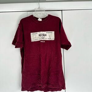 Hard Rock Cafe Berlin Burgundy Tee